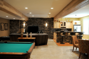 Renovated game room